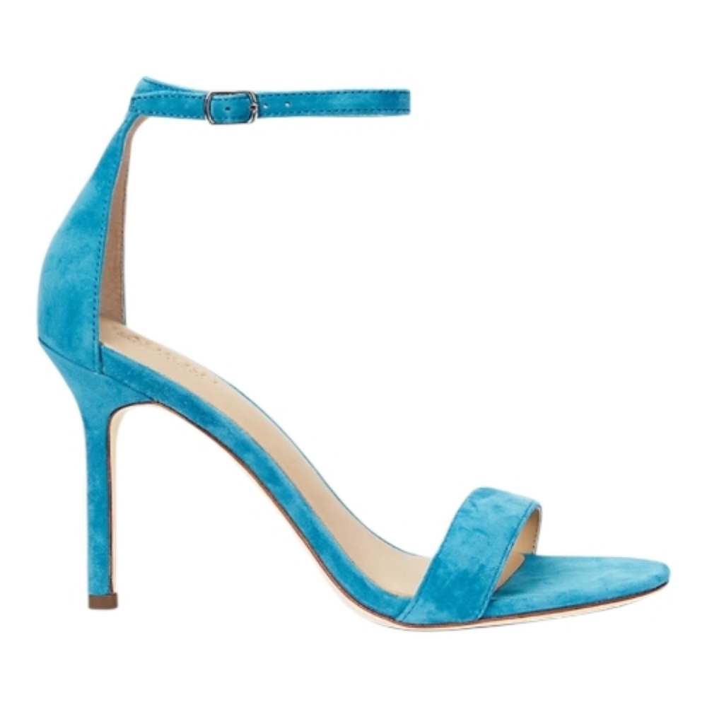 Lauren Ralph Lauren Turquoise Suede Ankle-Strap Stiletto Heels
